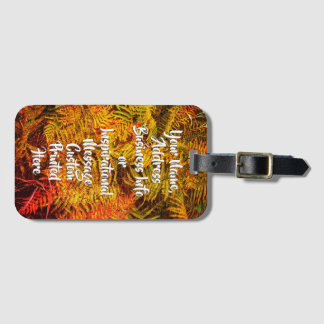 "Autumn Ferns" Gepäckmarke Gepäckanhänger