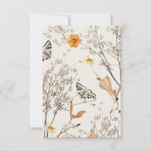 Autumn Floral Butterfly Dankeskarte