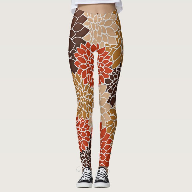 Autumn floral pattern leggings (Vorderseite)