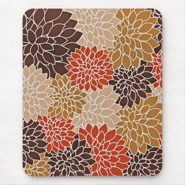 Autumn floral pattern mousepad (Vorne)