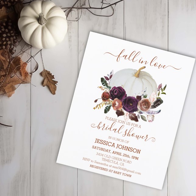 Autumn Floral Pumpkin Boho Brautparty Budget (Von Creator hochgeladen)
