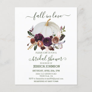 Autumn Floral Pumpkin Boho Brautparty Budget