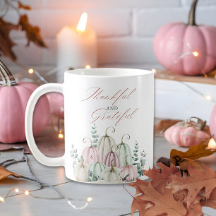 Autumn Floral Pumpkin Erntedank Kaffeetasse