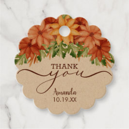 Autumn Floral Vielen Dank Geschenkanhänger
