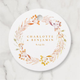 Autumn Floral Wreath Boho Custom Geschenkanhänger