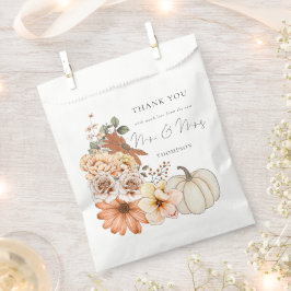 Autumn Florals Pumpkin New Mr. Mrs. Geschenktütchen