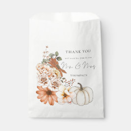 Autumn Florals Pumpkin New Mr. Mrs. Geschenktütchen
