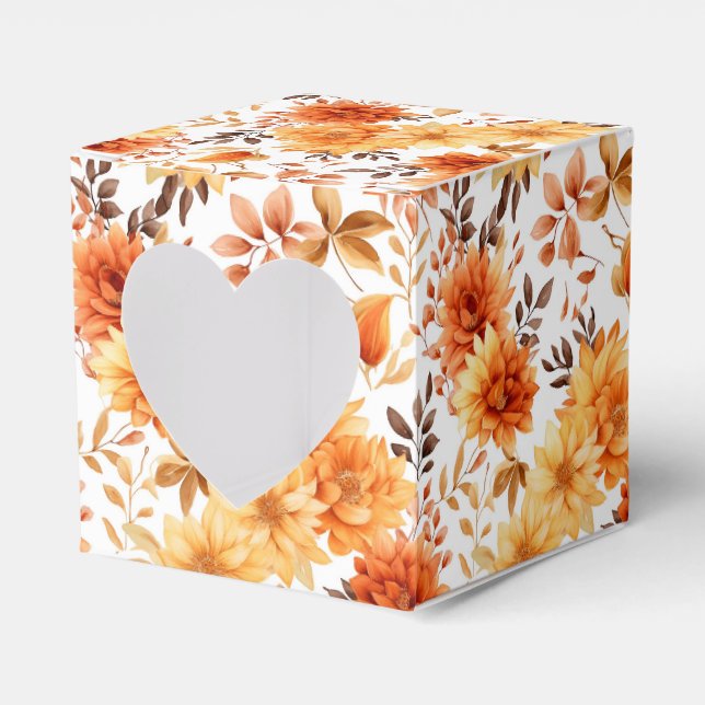 Autumn Flowers Favor Gift Box Geschenkschachtel (Vorderseite)