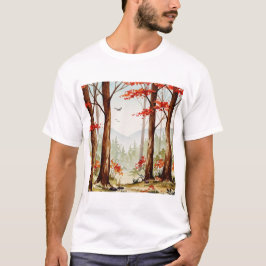 Autumn forest scene T-Shirt