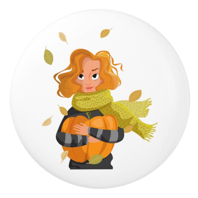 AUTUMN FRAU KERAMIKKNAUF (Vorderseite)