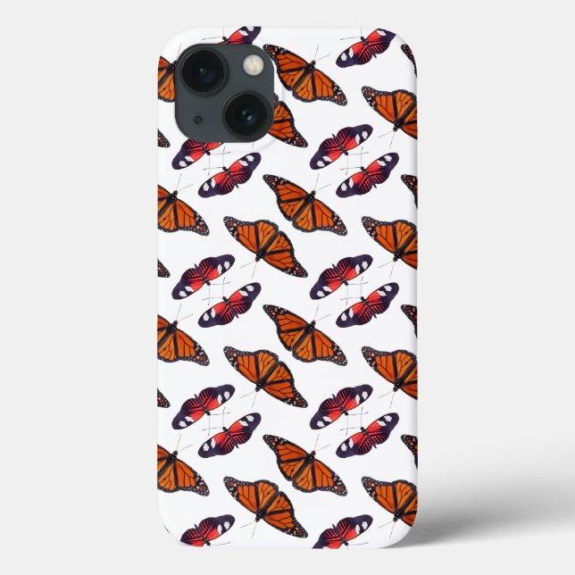 Autumn Frenzy Butterfly iPad Case (Weiß) (Rückseite)