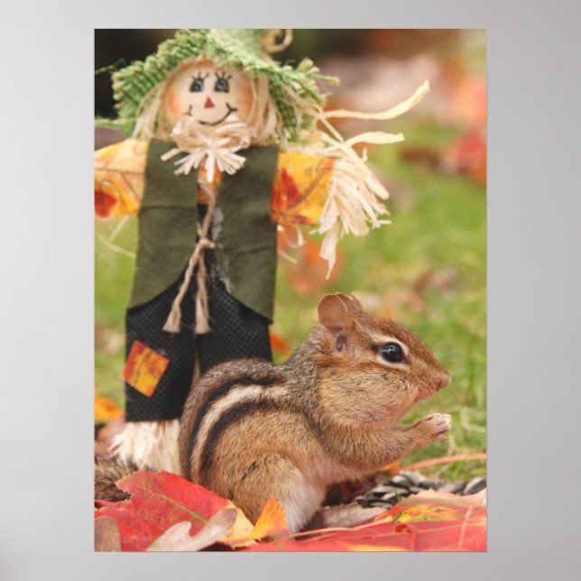 Autumn Fun Little Chipmunk Poster (Vorne)