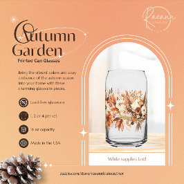Autumn Garden Printed Can Glasses Dosenglas
