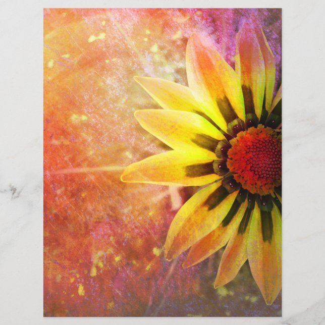 Autumn Gazania Scrapbook Paper (Vorderseite)