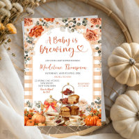 Autumn Gingham Pumpkin Baby Shower Tee Party
