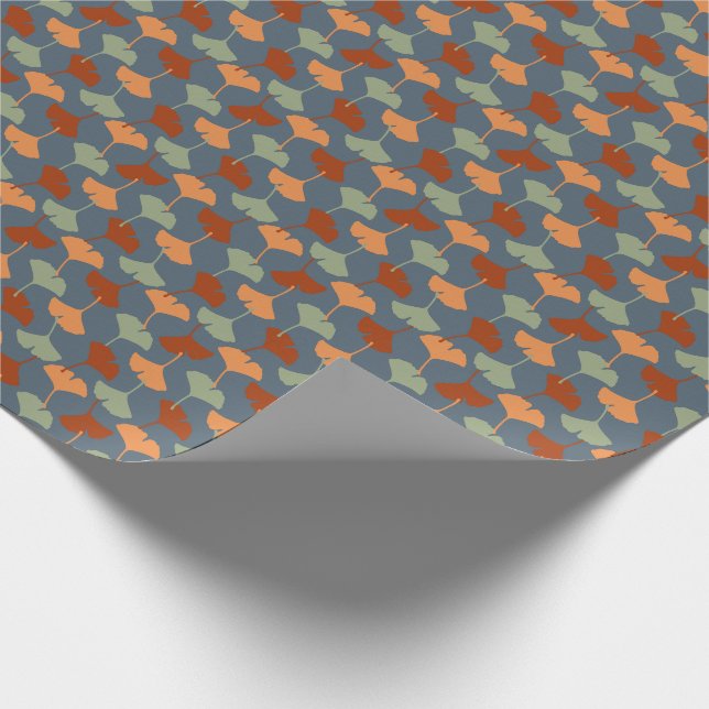 Autumn Ginkgo Leaf Pattern Geschenkpapier (Ecke)
