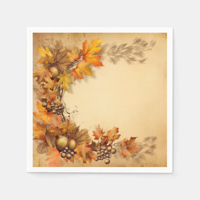 Autumn Glimmer: Kranzernte Serviette (Vorderseite)