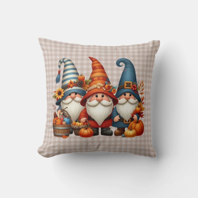 Autumn Gnomes Lance Oreiller (Recto)