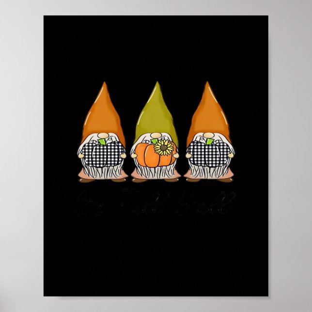 Autumn Gnomes With Pumpkins It’s Fall Y’all Hallow Poster (Vorne)