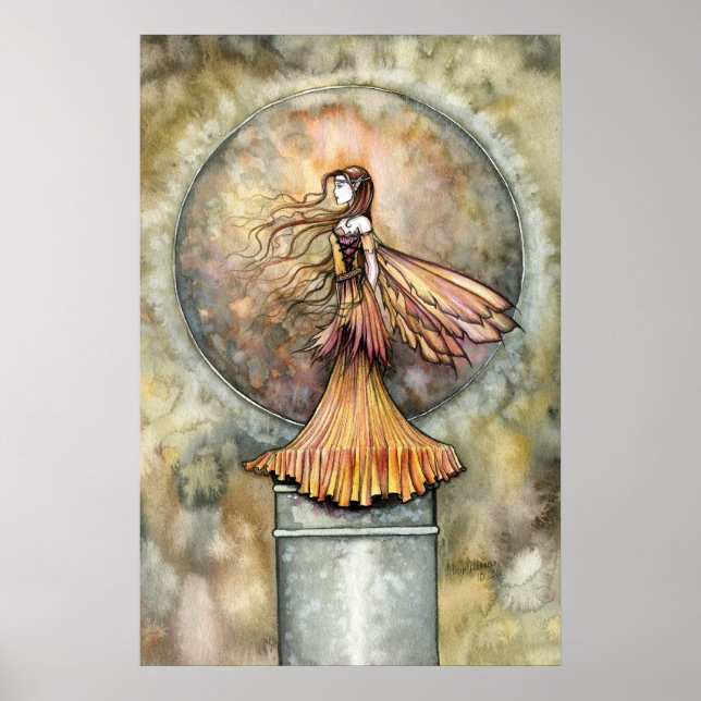 Autumn Gold Fairy Poster Print von Molly Harrison (Vorne)