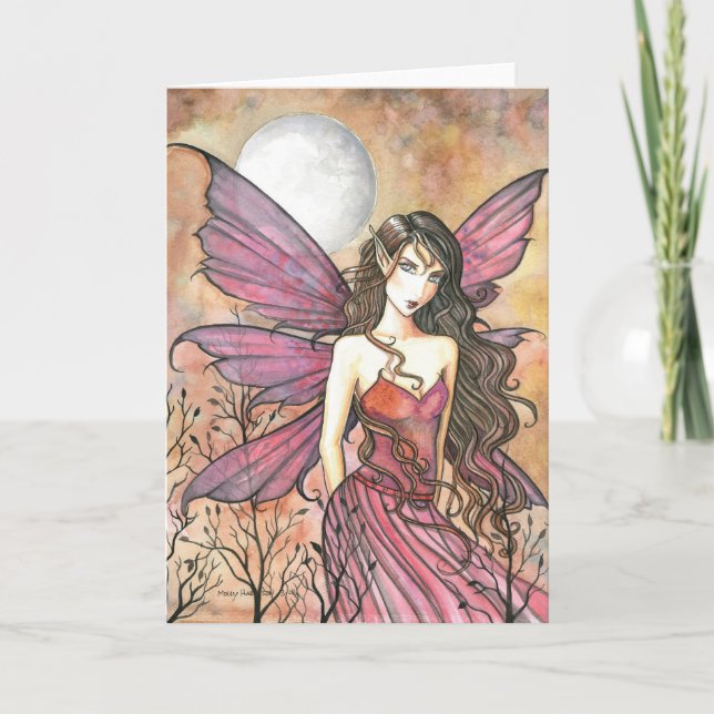 Autumn Gothic Fairy Card von Molly Harrison Karte (Vorderseite)