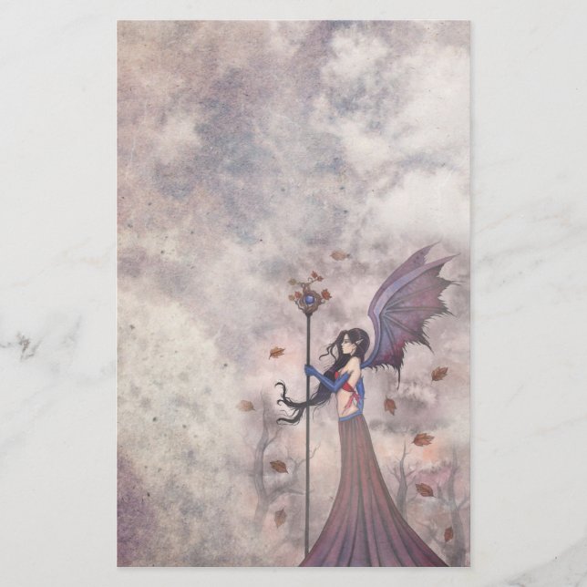 Autumn Gothic Fairy Stationary Briefpapier (Vorderseite)