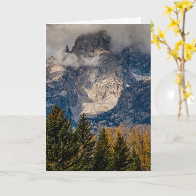 Autumn Grand Tetons Karte (Gelbe Blume)