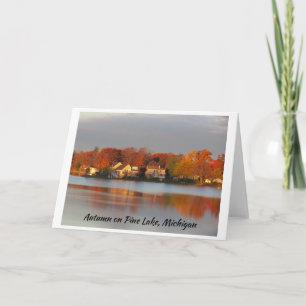 Autumn Grußkarte - Pine Lake Karte