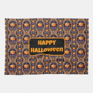 Autumn Halloween Trendy Pumpkin Collection Geschirrtuch