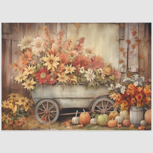 Autumn Harvest Cart Seidenpapier (Vorderseite)