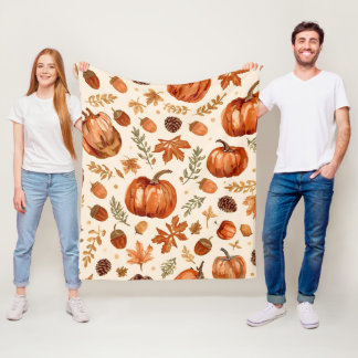 Autumn Harvest Cozy Blanket for Thanksgiving Fleecedecke