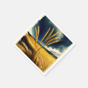 Autumn Harvest Prairie Gold Paper Napkin Serviette