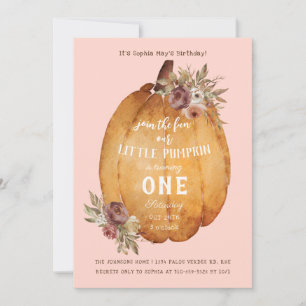 Autumn Harvest Pumpkin Erste Geburtstagsparty Einladung