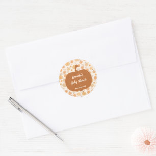 Autumn Harvest Pumpkin Pastel Baby Showroom 2 Runder Aufkleber