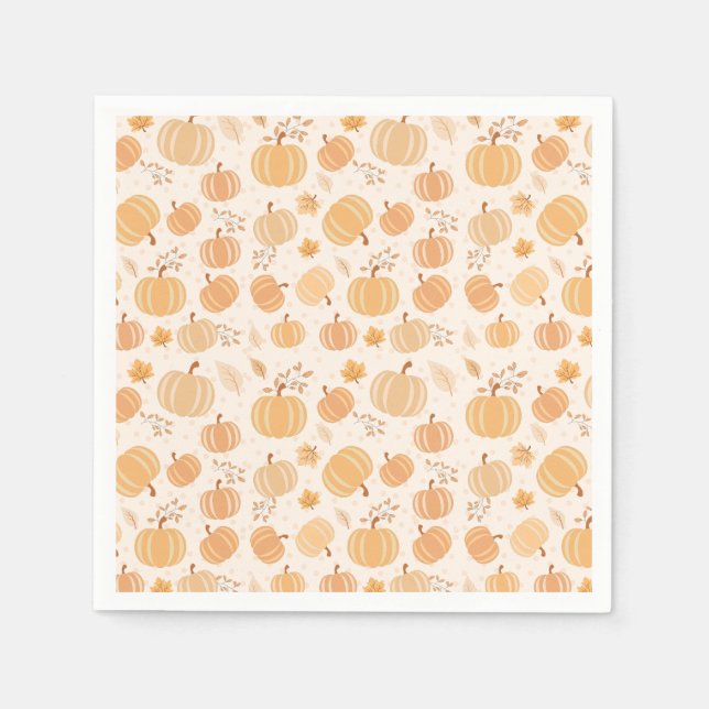 Autumn Harvest Pumpkin Pastel Baby Showroom 2 Serviette (Vorderseite)