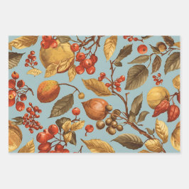 Autumn Harvest Wrapping Paper Set  Geschenkpapier Set