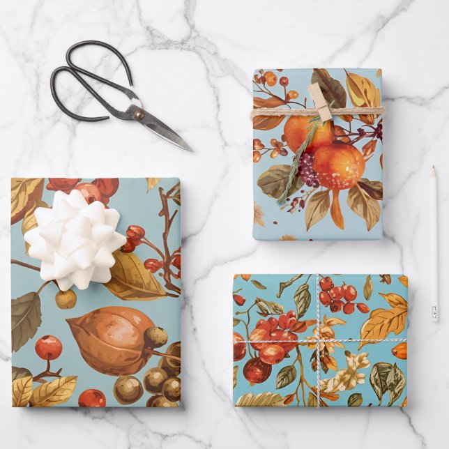 Autumn Harvest Wrapping Paper Set  Geschenkpapier Set (Vorderseite)