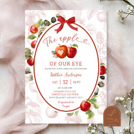 Autumn Herbst Toile Apple Baby Dusche Einladung