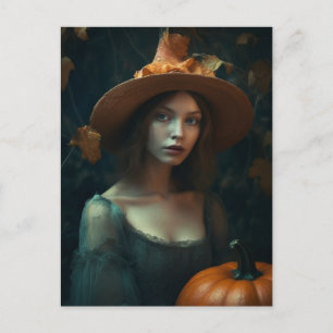 Autumn Hexe Postcard Postkarte
