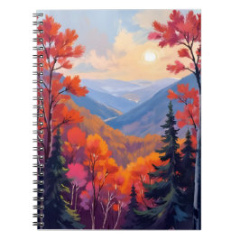 Autumn Hills | Fall Leaves Foliage Watercolor Notizblock
