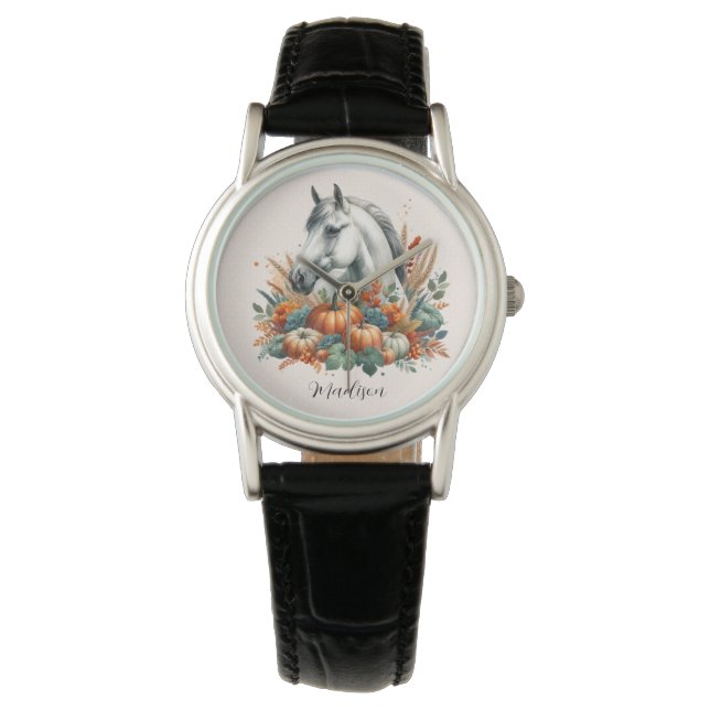 Autumn Horse Armbanduhr (Vorderseite)