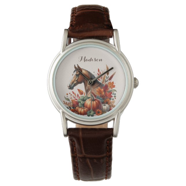 Autumn Horse Armbanduhr (Vorderseite)