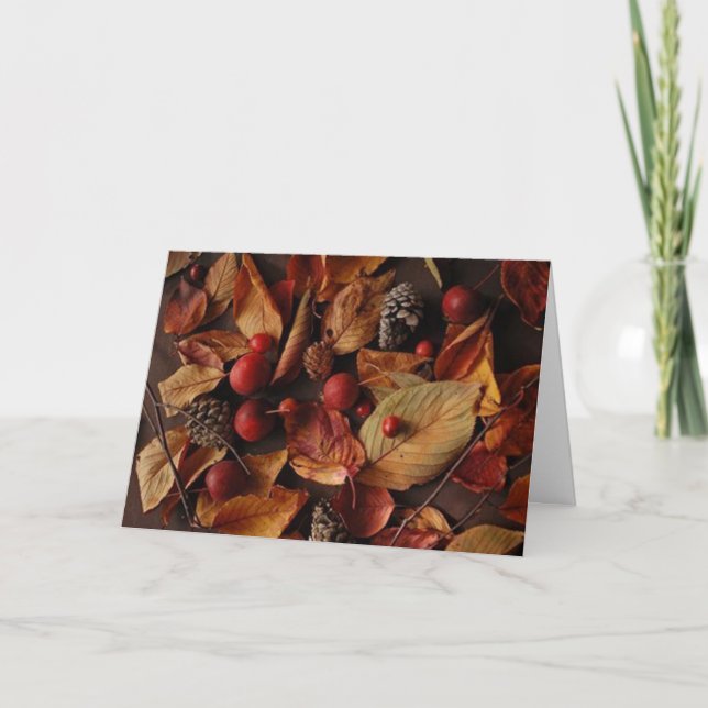 AUTUMN IST IN DER LUFT **GEBURTSTAG WÜNSCHE *** KARTE (Vorderseite)