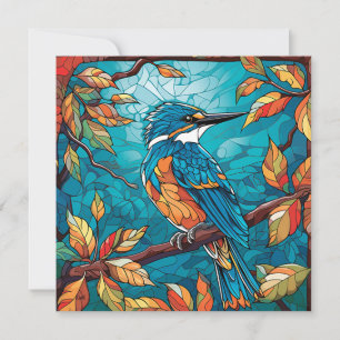 Autumn Kingfisher Flat Card