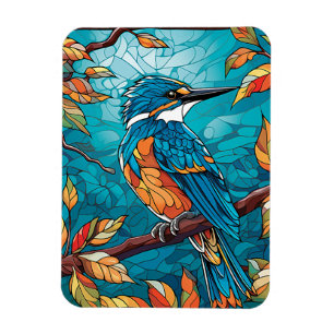 Autumn Kingfisher Flexible Foto Magnet