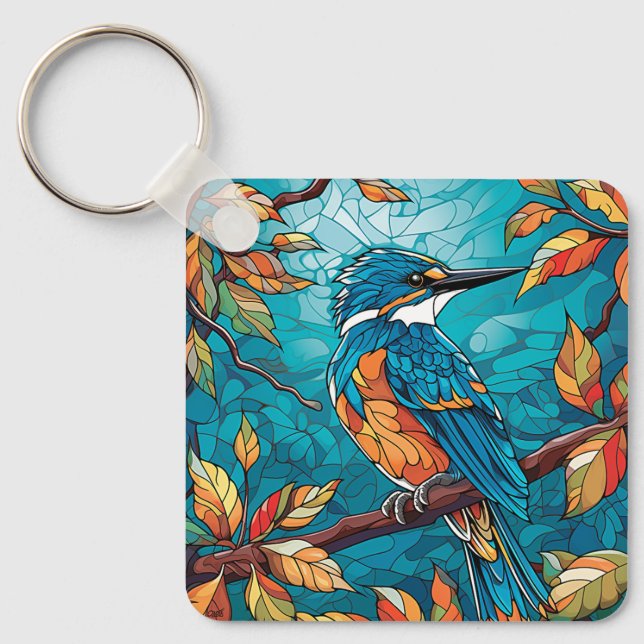 Autumn Kingfisher Schlüsselanhänger (Vorderseite)