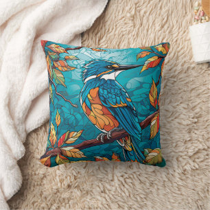 Autumn Kingfisher Throw Pillow Kissen
