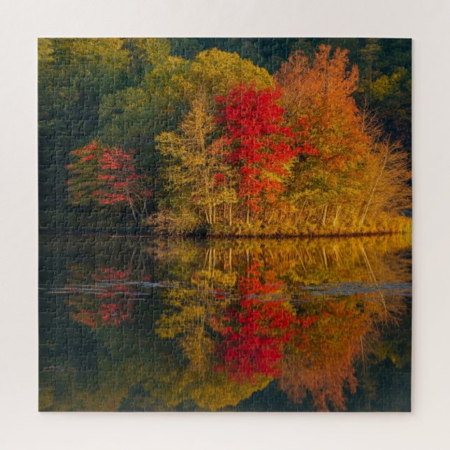 Autumn Lake et Trees Puzzle (Vertical)