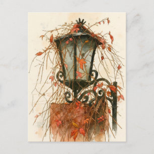 Autumn Lantern Magic Postcard Postkarte