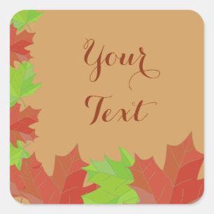 Autumn Leaaves Craft Quadratischer Aufkleber